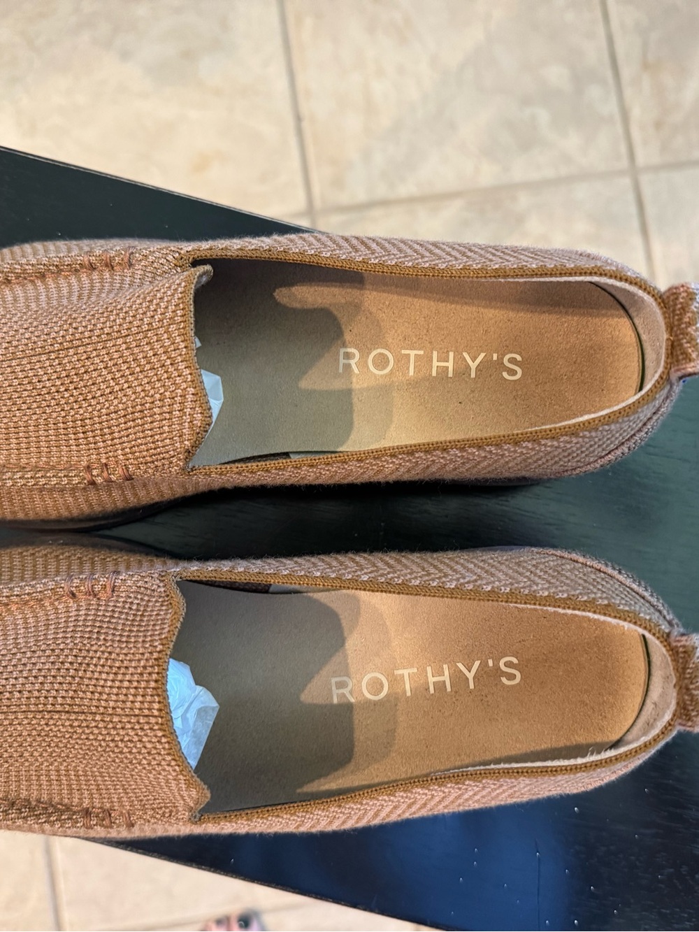 Rothy's Women's Tan Lug Loafers - Picture 3 of 6